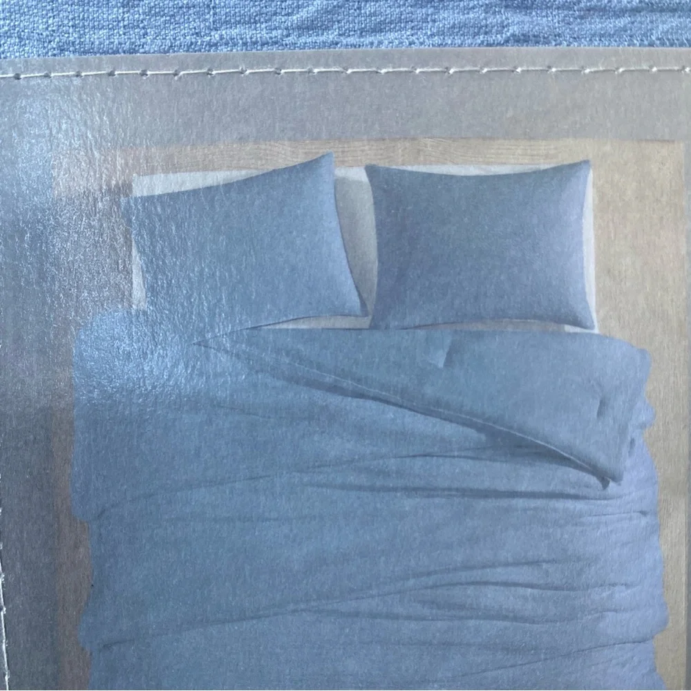Calvin Klein Oversized King Duvet Cover in Soft Blue